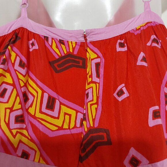 Farm Rio Red Tiki Bananas Tiered Maxi Sundress - Large - Great Condition - Picture 7 of 11